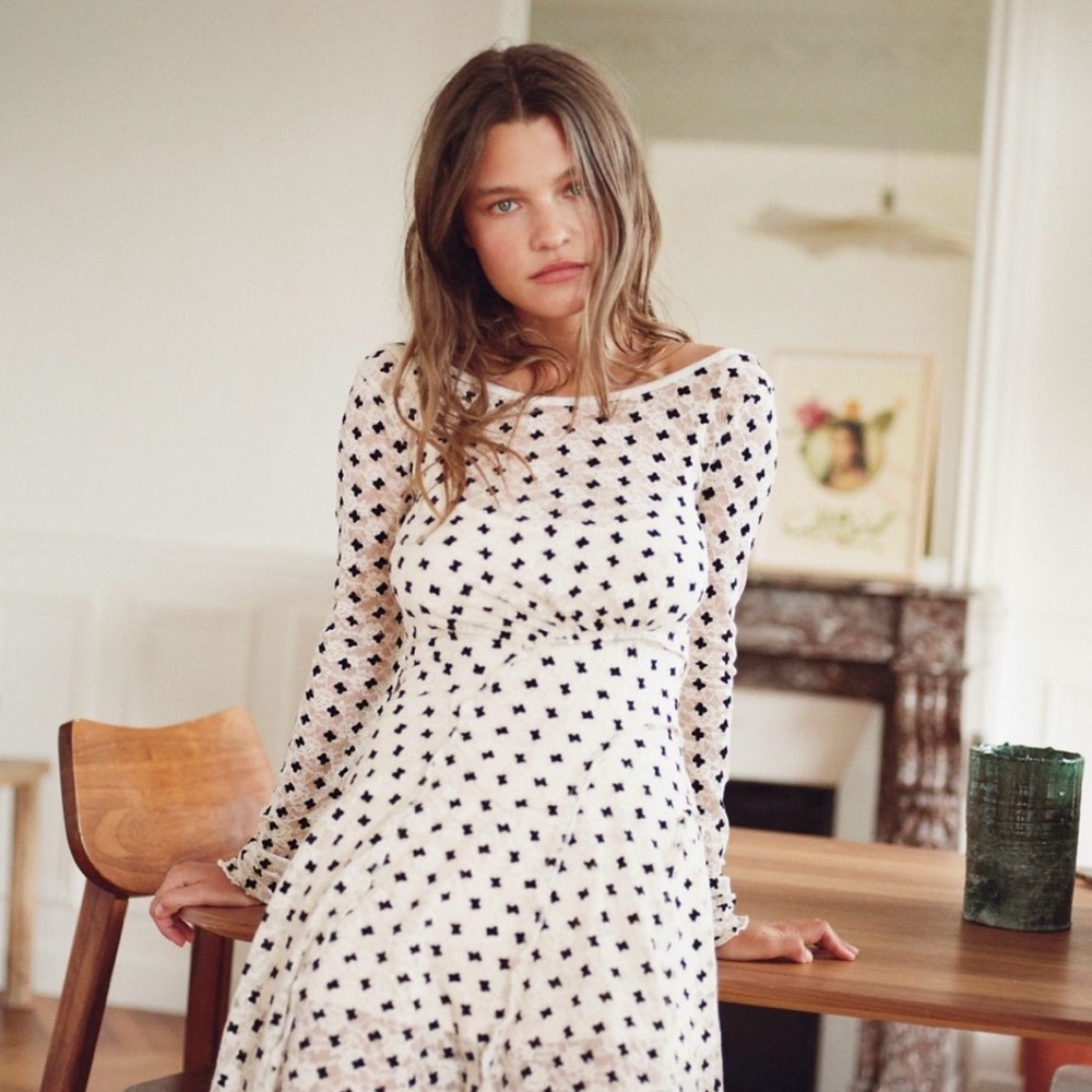 Free People Sheer Delight Mini Dress